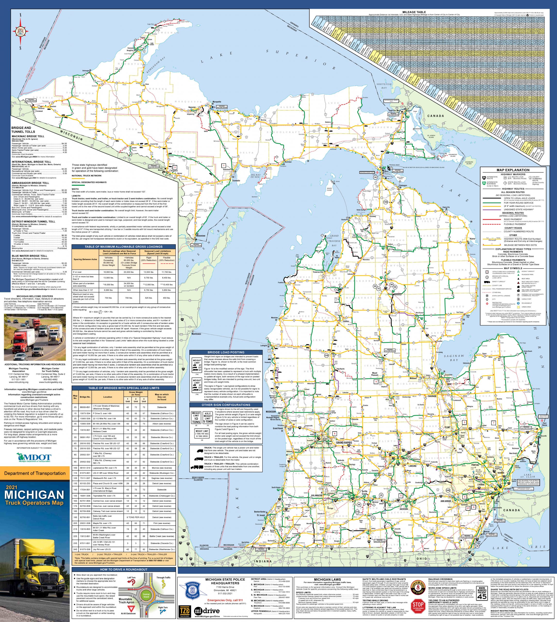 truck weight, map