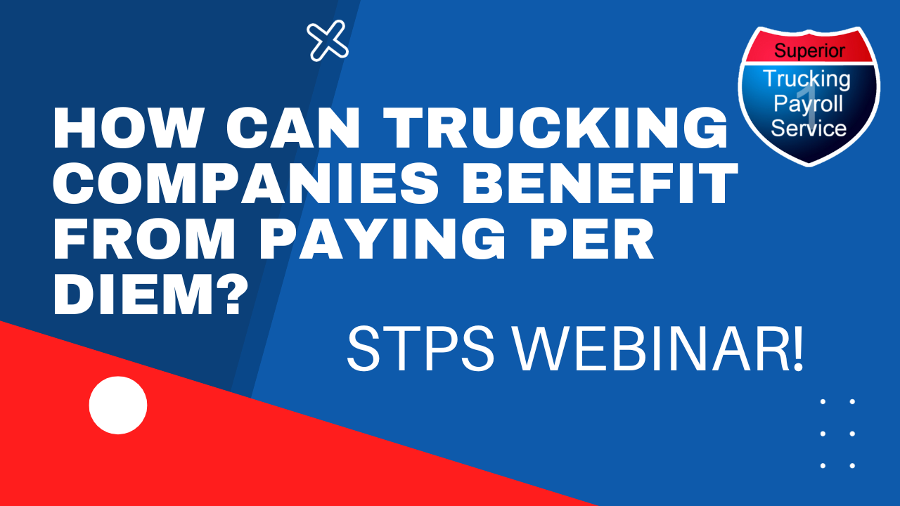how can trucking companies benefit from paying per diem?